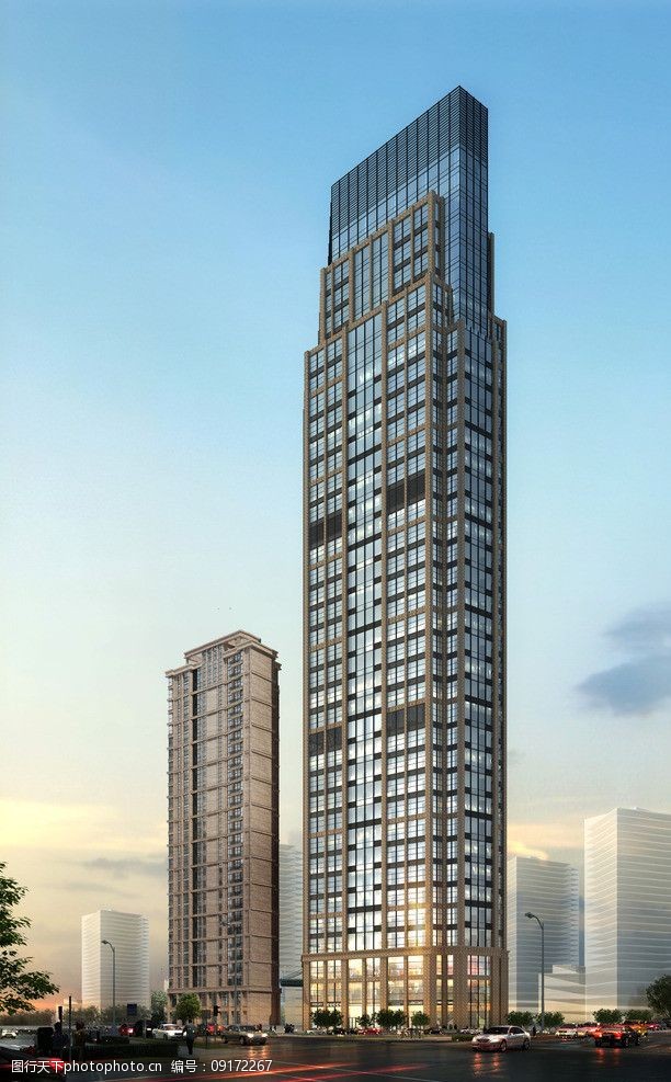 高层办公楼效果图图片