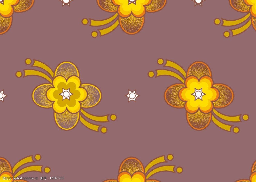 关键词:星星花纹 星星 黄色 花朵 花纹 底纹 简单风格 花型设计 花边