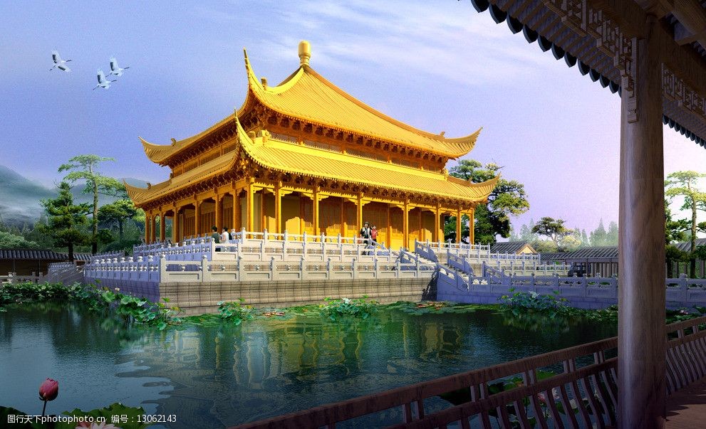佛教建筑图案图片