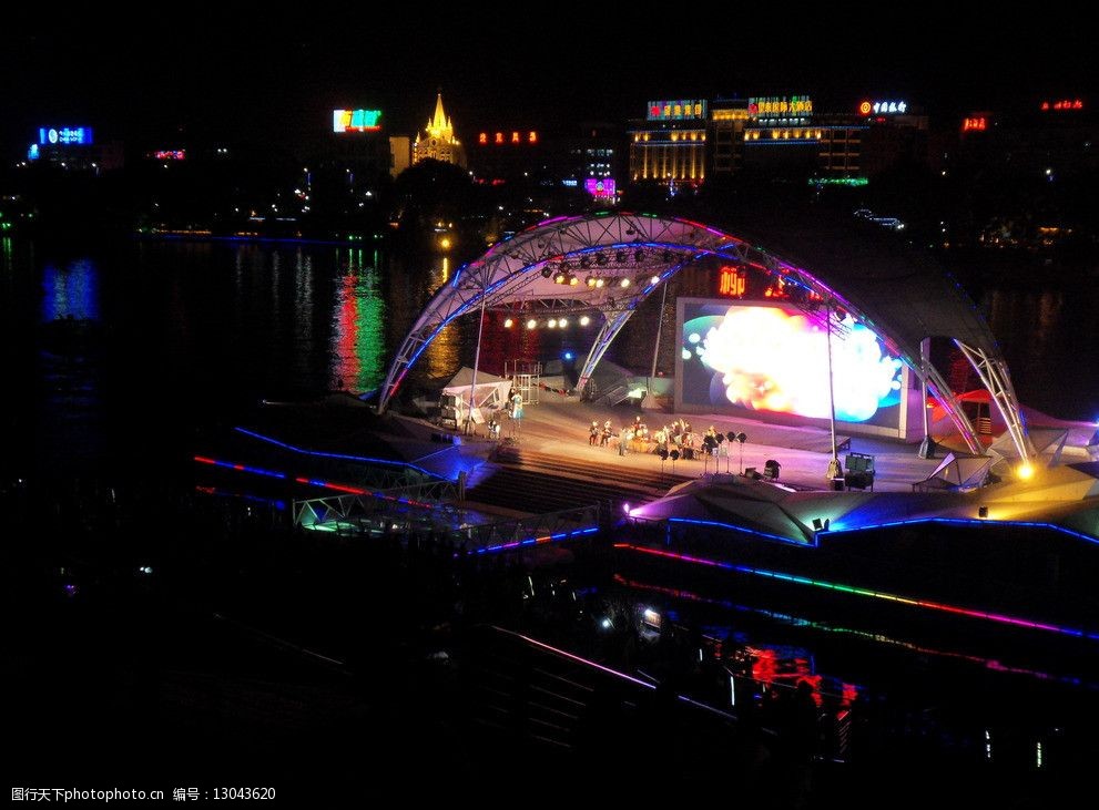 柳州柳江明珠水上舞台图片