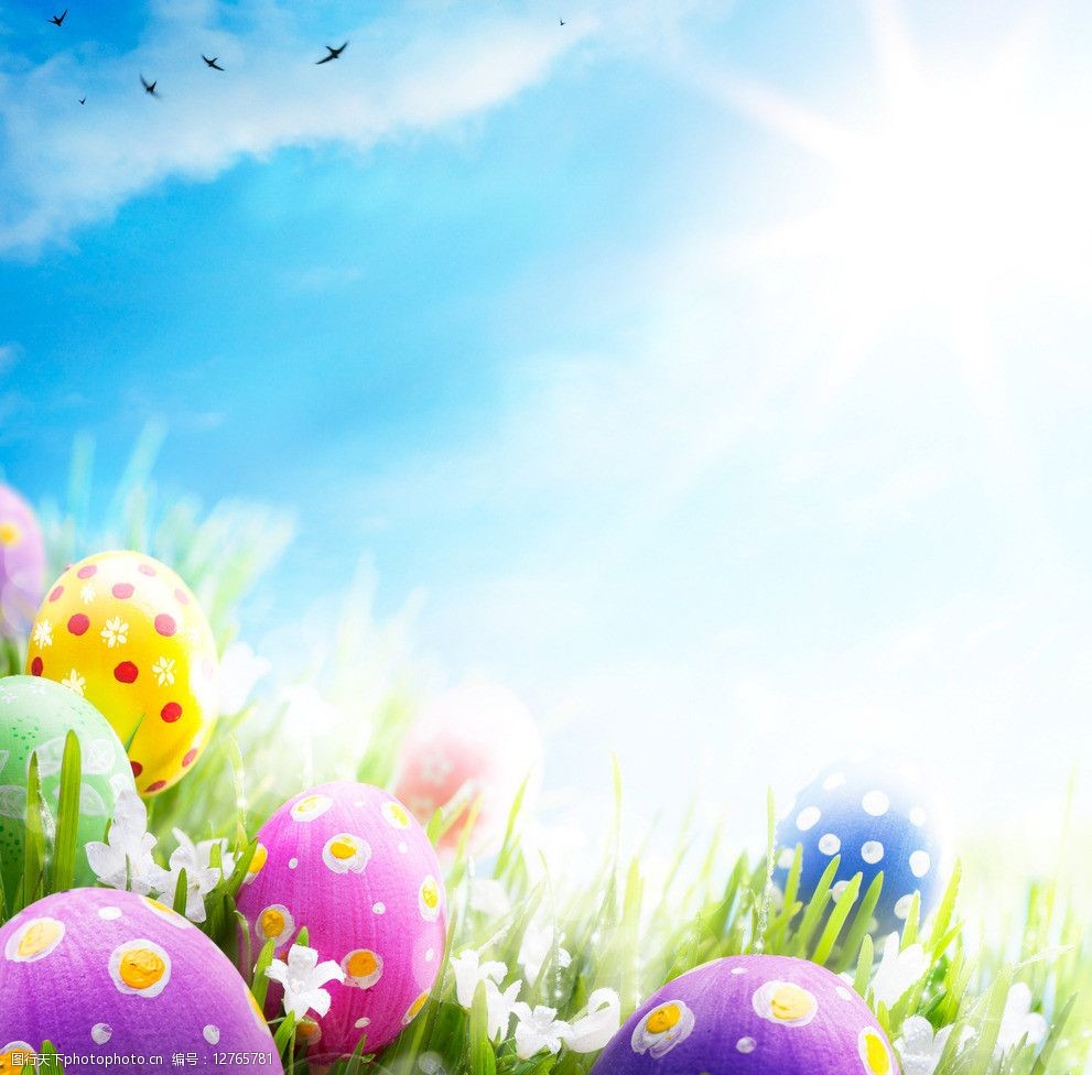 复活节彩蛋背景图片