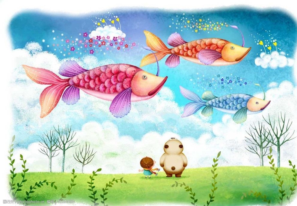 天上飞鱼图片