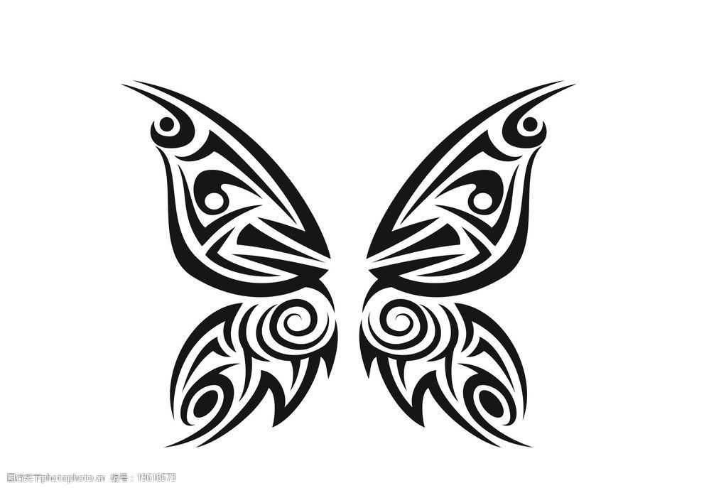 蝴蝶矢量图形 蝴蝶图形 矢量 蝴蝶 黑色 昆虫 生物世界 cdr 平面设计