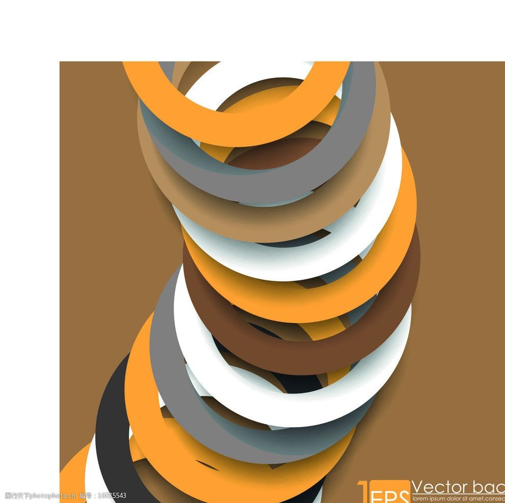 层叠多彩圆环背景图片