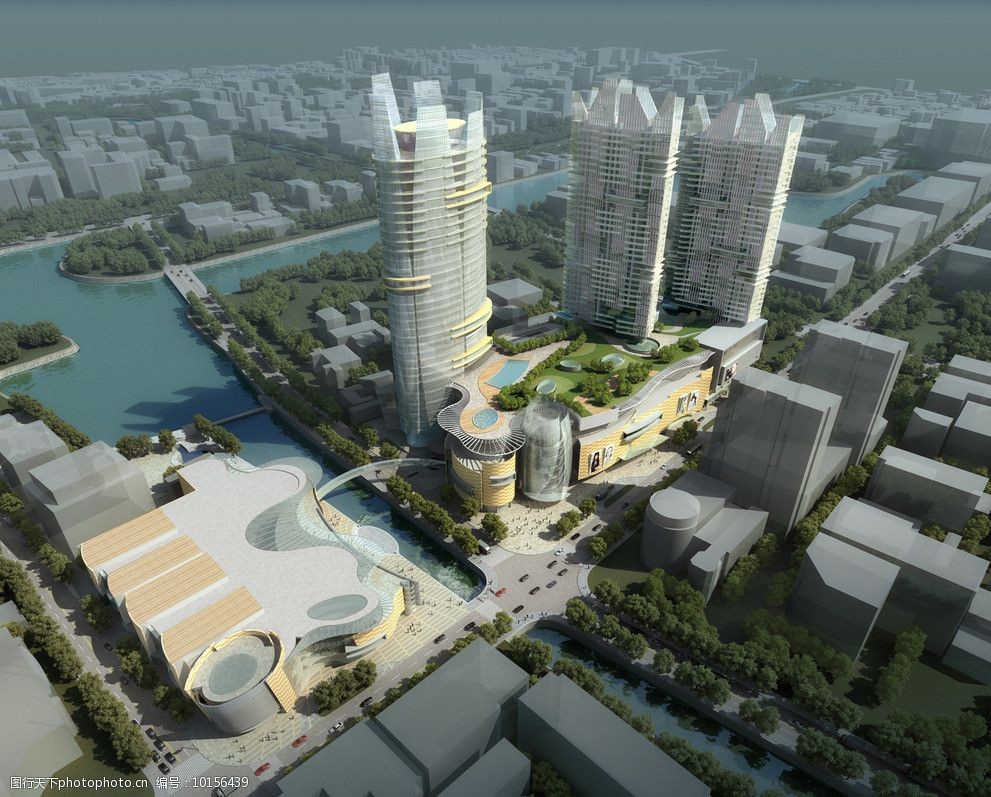 城市整体鸟瞰图片