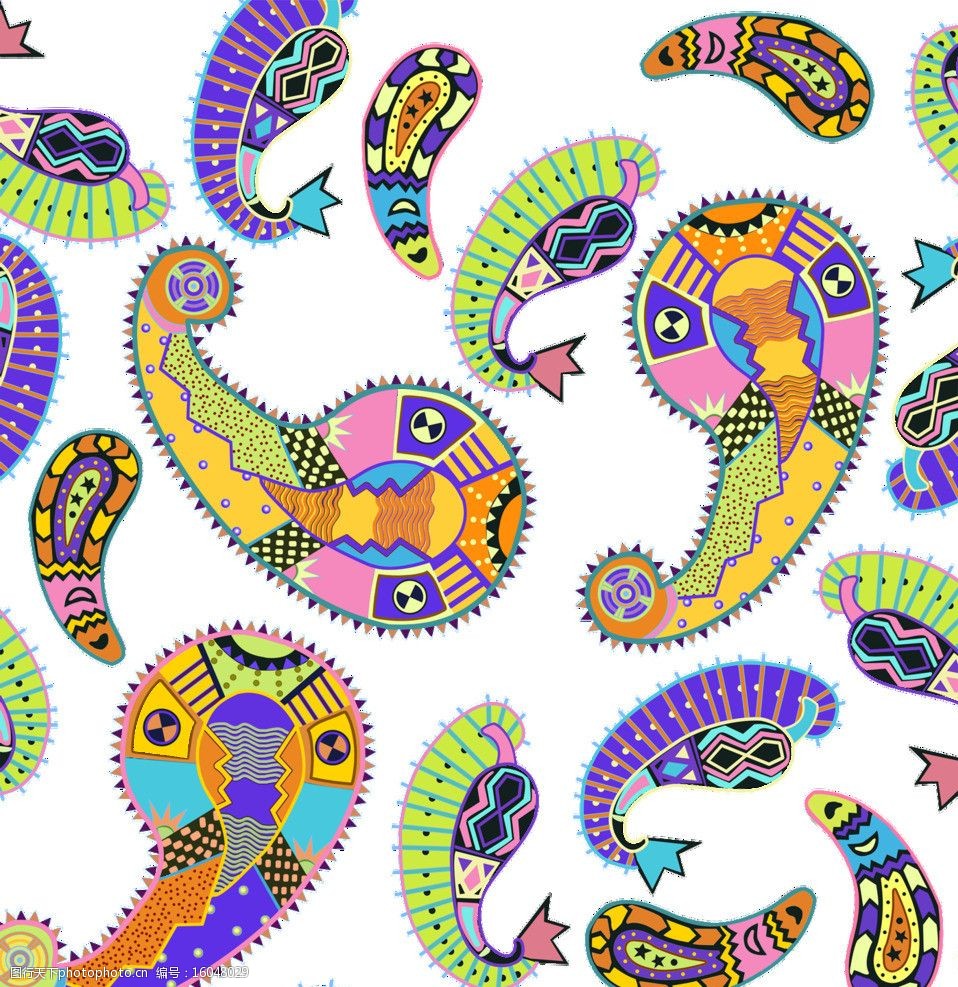 欧式花纹腰果花图片