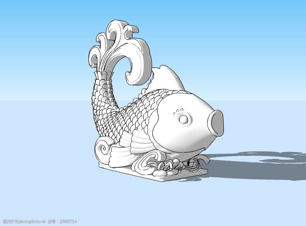 鲤鱼3d模型