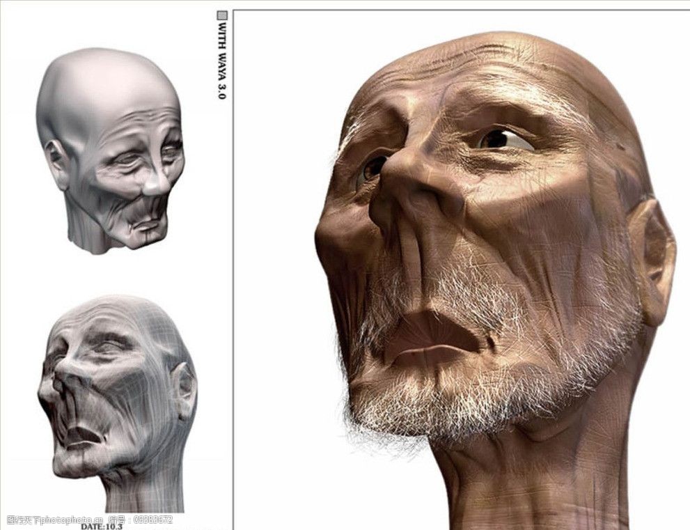 人物三视图设计图片