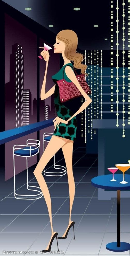 酒吧女郎图片