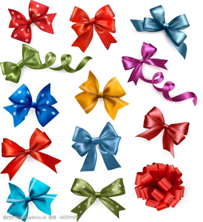 炫彩丝带卡片矢量素材