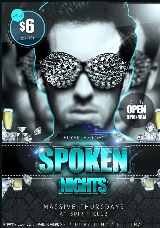 dj夜店黑色psd图片