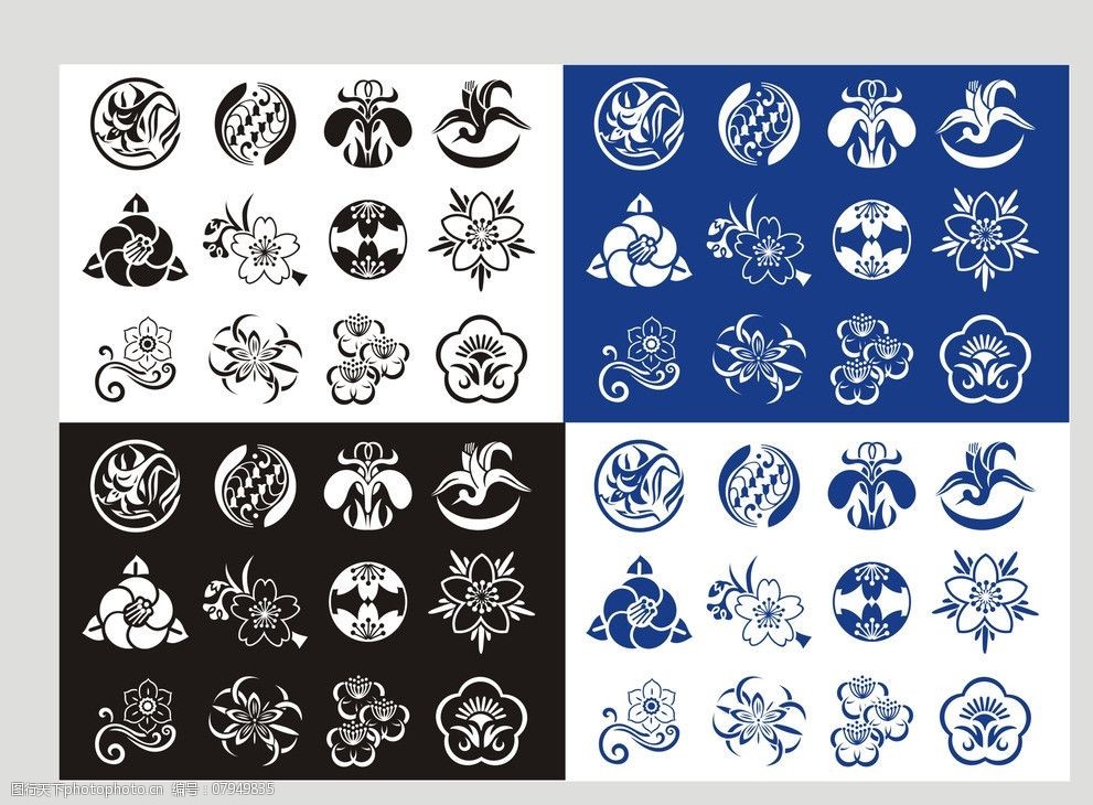 关键词:花的图纹 花 花纹 底纹边框 花纹花边 矢量图库 花草 生物世界