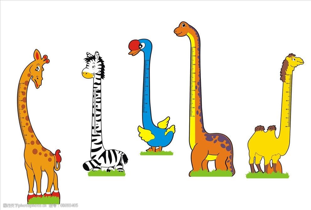 关键词:卡通儿童身高尺 动物 卡通 儿童 身高尺 矢量 卡通设计 广告