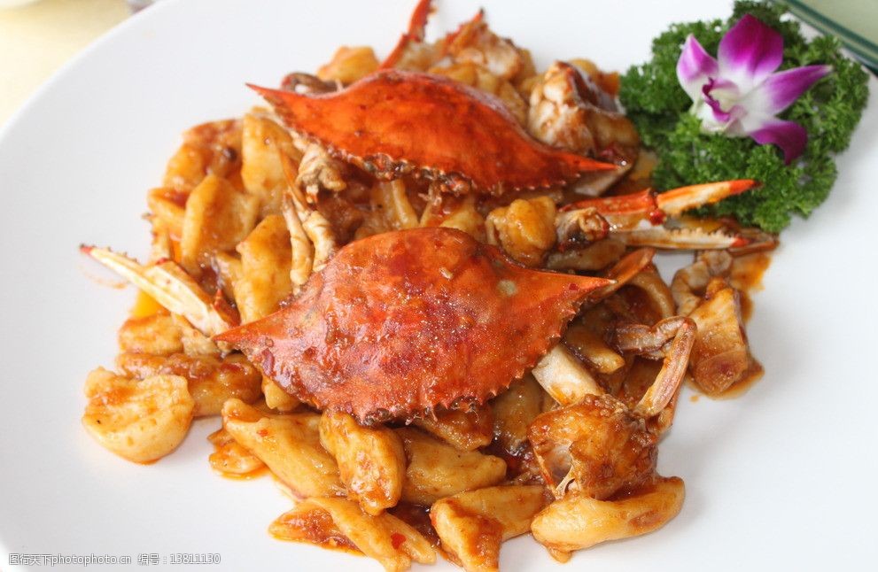 关键词:梭子蟹炒麦肌 舌尖上的美食 美食 食物 小吃 美味 中国传统