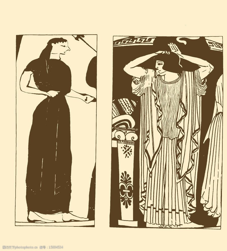古希腊的服装图片