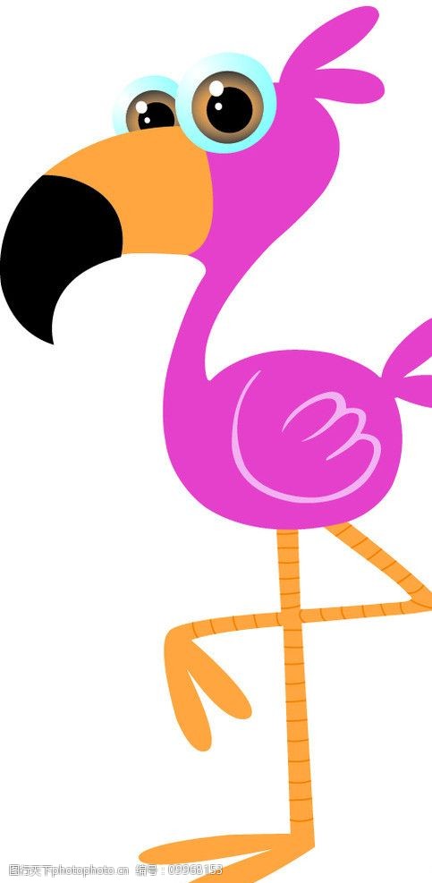 火烈鸟卡通矢量图片