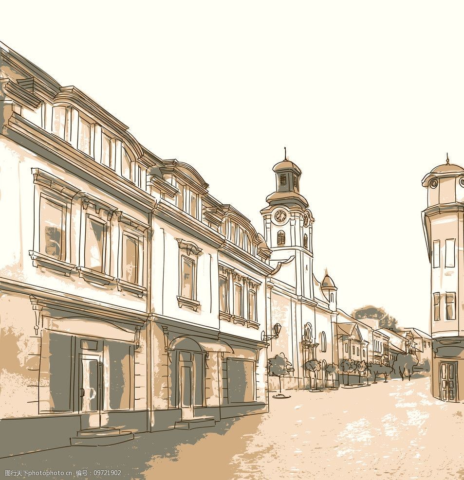 怀旧城市建筑图片