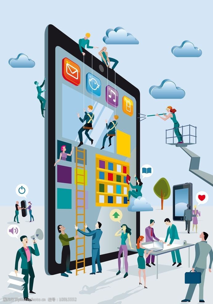 网络科技创意广告图片