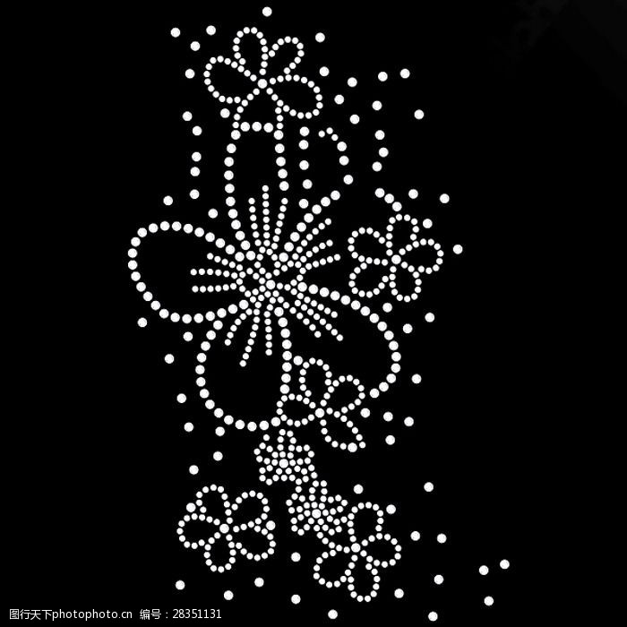 烫钻花卉花朵免费素材