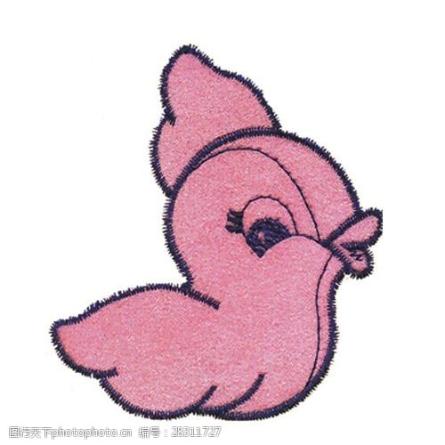 关键词:绣花 动物 鸭子 色彩 粉红色 免费素材 面料图库 服装图案