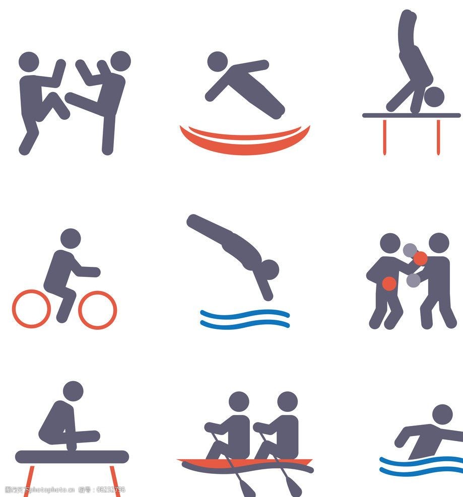 体育运动人物剪影图片