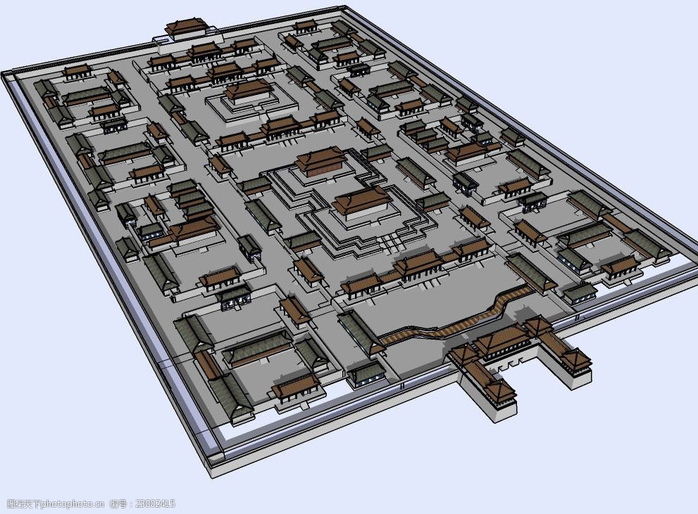 紫禁城全貌3d模型