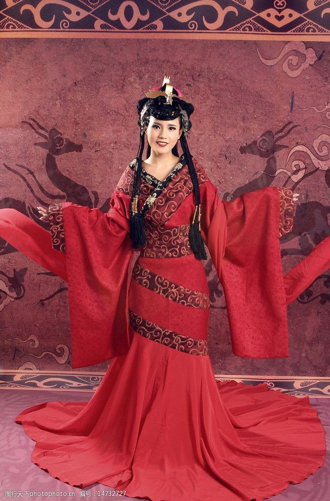 汉服站立姿势图片