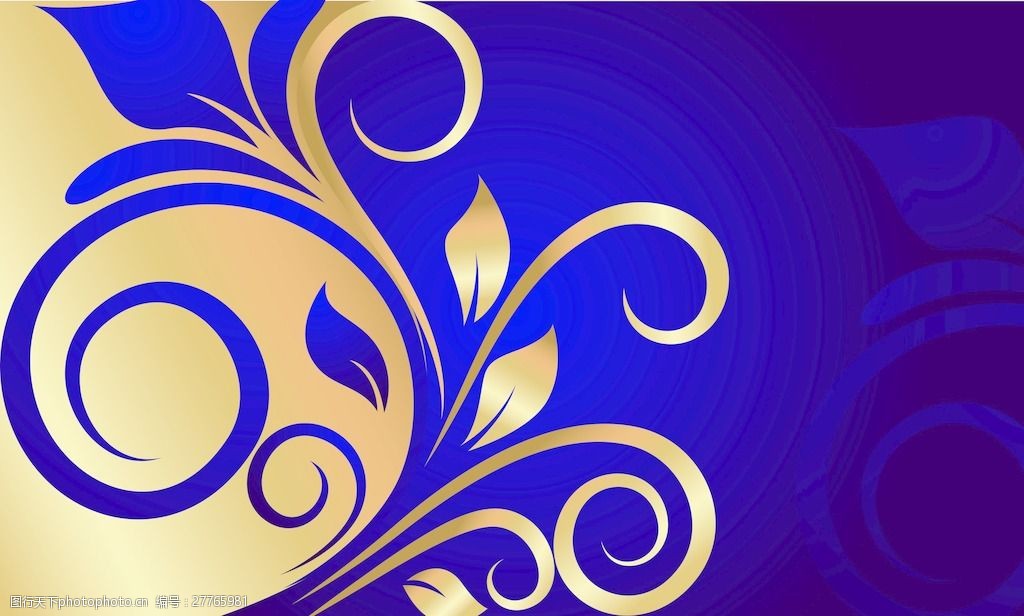 关键词:金色花卉节背景 eps 蓝色 eps