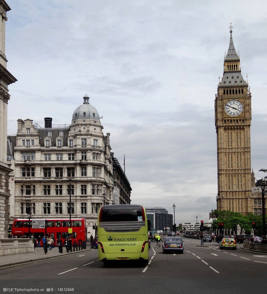关键词:英国之旅图片 伦敦 街景 大本钟 双层巴士 旅行者 国外旅游