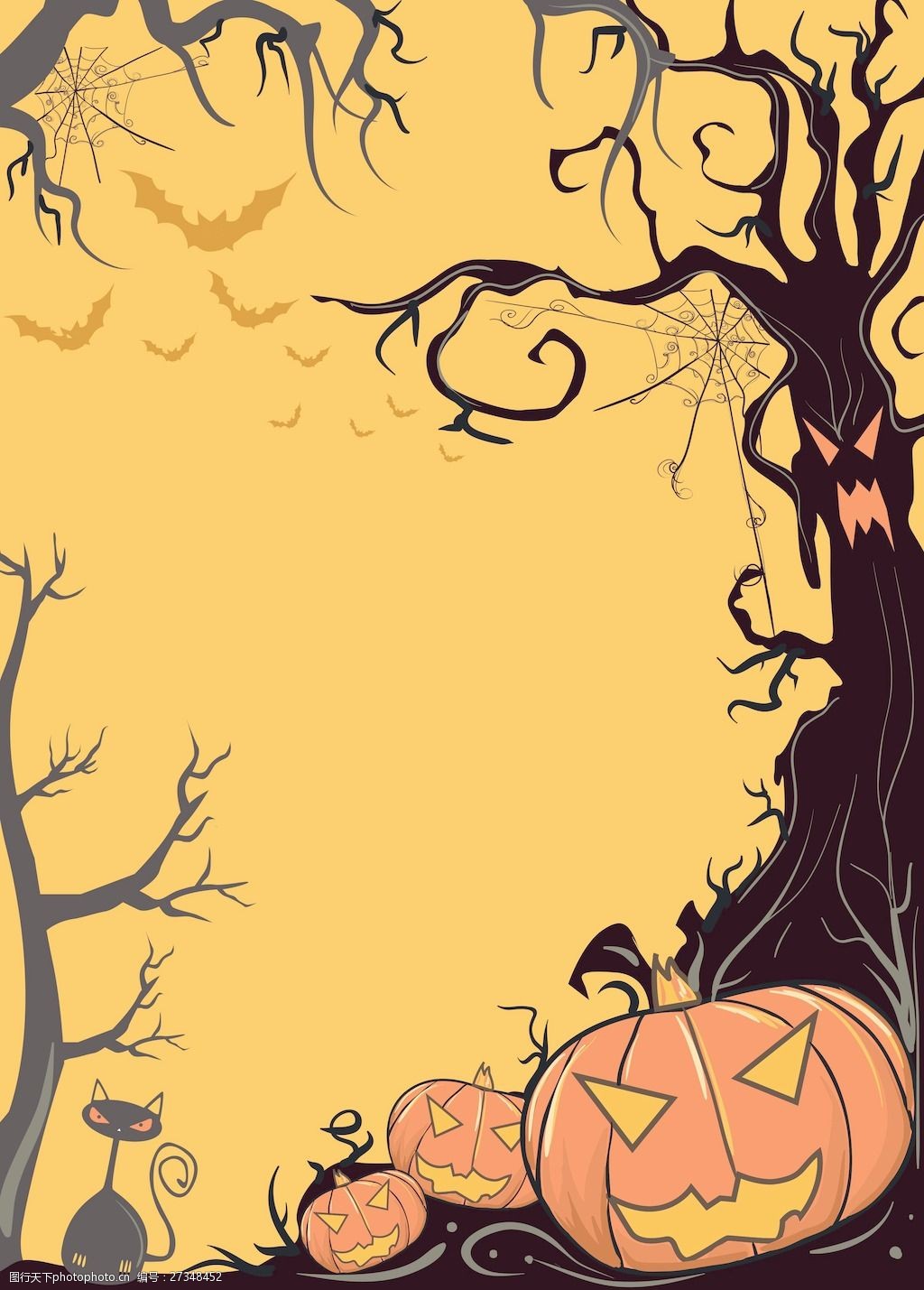 万圣节的背景矢量插画