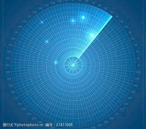 雷达单元的蓝色背景矢量