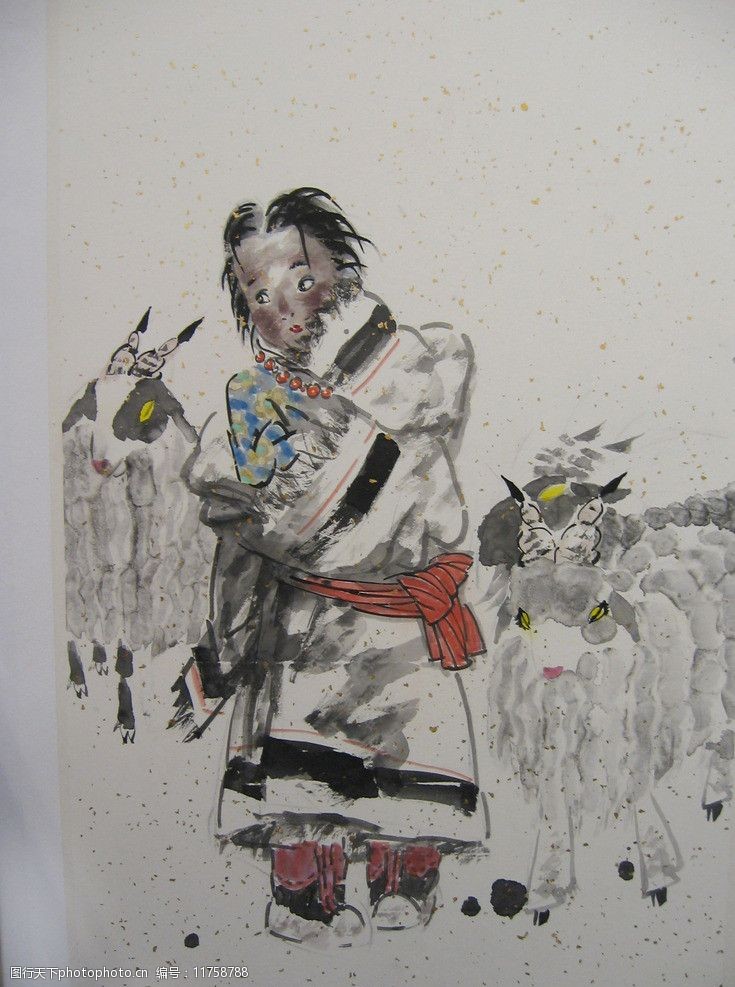 关键词:藏族少年牧羊 国画 藏族 少年 青藏 写意画 牧羊 国画作品