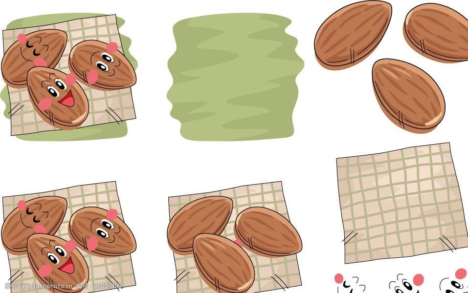 手绘杏仁表情图片