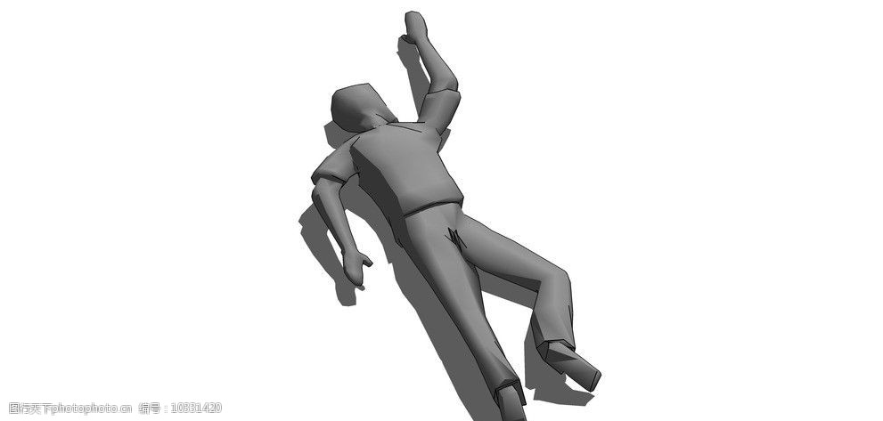 躺着的男性简模图片