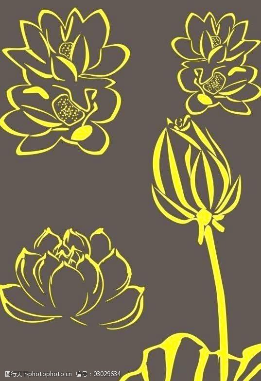 莲花矢量图片
