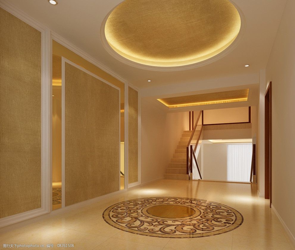 二楼门厅走廊设计图片