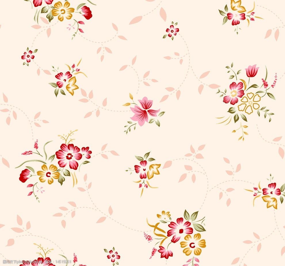 关键词:面料设计 墙纸设计 服装面料 小碎花 花卉 植物 底纹 花边花纹