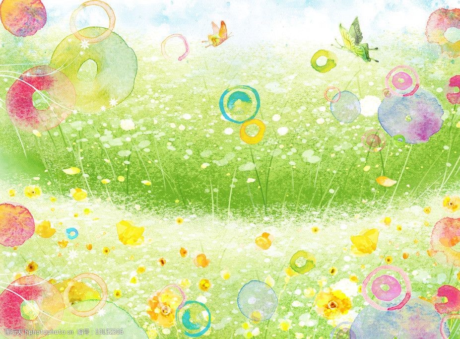 手绘花朵底图图片