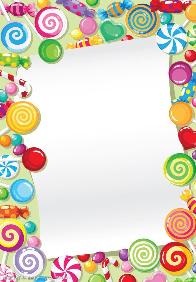 糖果边框图片